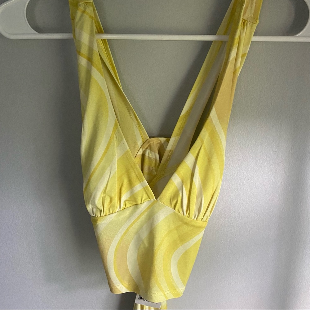 Urban outfitters cropped yellow tank